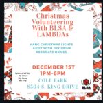 Flyer for Christmas Volunteering event on December 1st