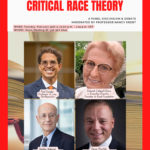 Critical Race Theory: A Panel Discussion and Debate Flyer with speaker images