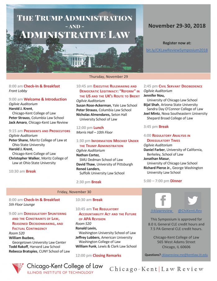 Trump Administration and Administrative Law Symposium Flyer