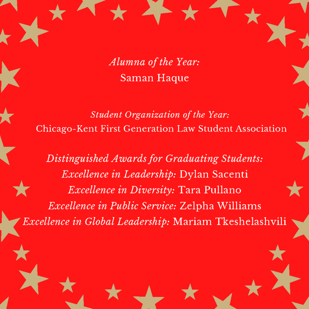2022 SBA Distinguished Awards ChicagoKentChicagoKent